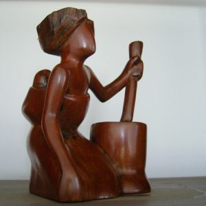 Black wood carving